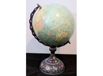 Vintage Oriental Well Decorated Cloisonne Framed Globe