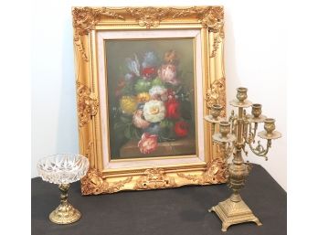 Eclectic Assortment Of Framed Wall Art And Decorative Home Accessories