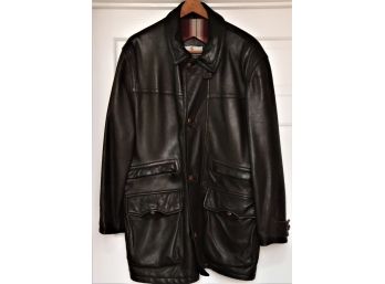 Marco Pierguidi Italian Leather Jacket With A Quality Liner  Approximate Size Medium