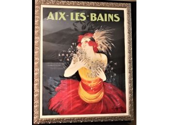 Aix - Les- Bains Framed Burlesque Dancer Print