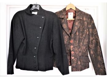Womens Jackets Includes Vertigo Pour La Ville Paris Size Small & L . Zinger 100 Wool Button Up Jacket Size 4