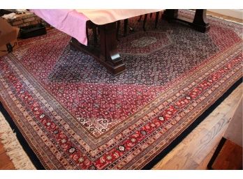 Gorgeous Handmade Persian Style Rug With A Beautiful Pattern Throughout - 14.4 Feet X 9.10 Feet With Fringe