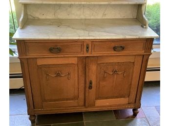 Vintage Dry Sink/Coffee Bar With Stone Top