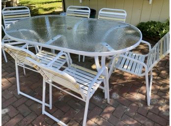 Vintage Outdoor Patio Set With 2 Lounge Chairs