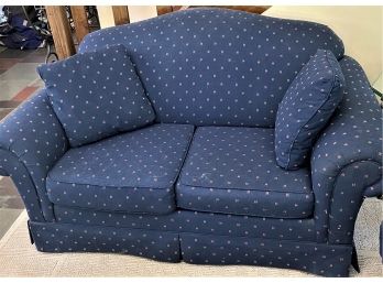 Navy Colored Love Seat - Needs Cleaning