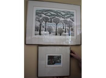 'Winters Joy' 49/200 By Aida Whedon In A Matted Frame And Winters Edge Artist Proof In Frame
