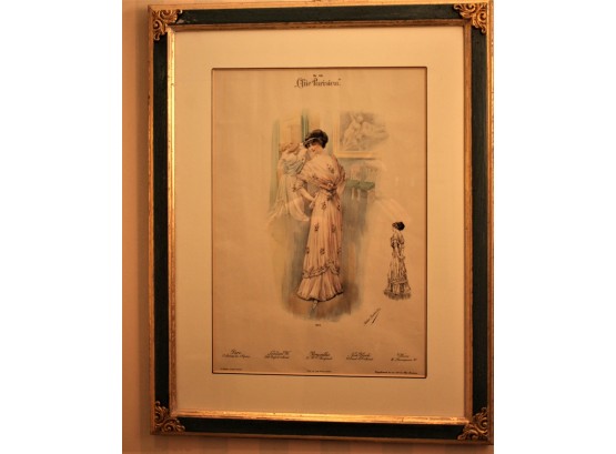 Beautiful Chic Parisienne Print In A Vintage Style Frame - Le Gerat : Arnold Bachwitz