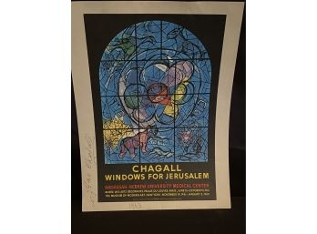Windows For Jerusalem Advertisement By Chagall 1968