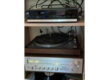 Vintage Yamaha Stereo & Turntable & Vintage RCA VHS