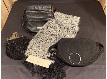 Calvin Klein, Beaded Bag By Saks Fifth Ave, Bracelet By Michaela Frey, Hand-Woven Mohair Scarf By Marcasiano