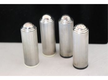 4 H NILS STERLING SILVER SALT AND PEPPER SHAKERS 3' TALL
