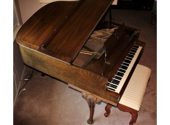 WM. Knabe & Co Antique Baby Grand Piano - Carved Apron Piano Approximately 100 Years Old