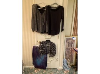 Womens Clothing Bright Fun Colored Blouse O/S, Diane Von Furstenberg Size 14, Gosak Size M & Capucine