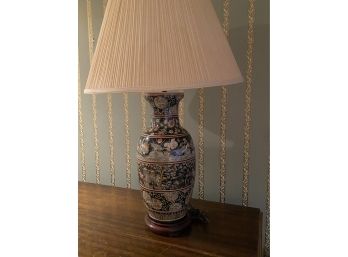Vintage Hand Painted Asian Style Lamp