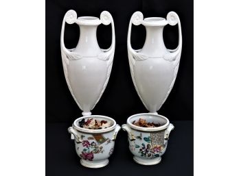 Fine Porcelain Ewers - Mottahedeh Italy National Trust For Historic Preservation Planter VA Portugal Crown Hal