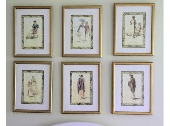 Collection Of Womens Victorian Model Prints - 6 Pieces In Gilded Frames