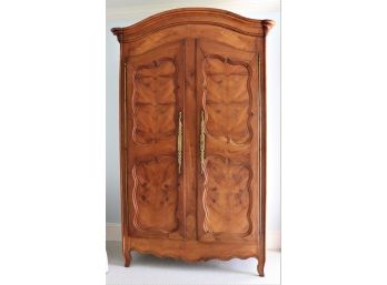 Quality Antique Armoire Retrofitted Made With Pegs With Several Shelves & Drawers Inside
