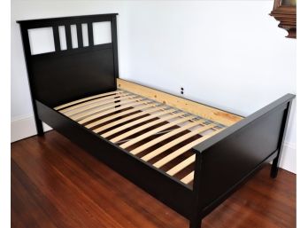 Dark Twin Size Bed Frame By Luroy
