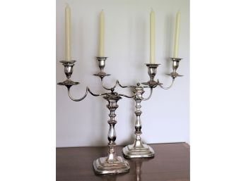 Pair Of Unique Twisted Candlestick Holders By Goodman & Co.