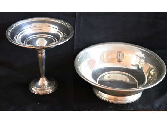 Sterling Items Includes Sterling Bowl & Weighted Sterling Pedestal Dish