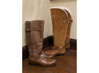 Womens Leather/Suede Boots By Naturalizer Size 7m & Blondo Boots Size 7m