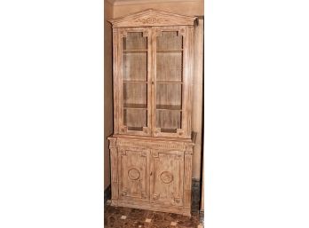 Wood Secretary By Henredon With Antique French Style Detail & Metal Screen Inserts