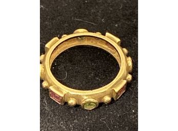 18K YG Womans Yellow Gold Ring 7 1/2 Approx TW 3.5 Dwt