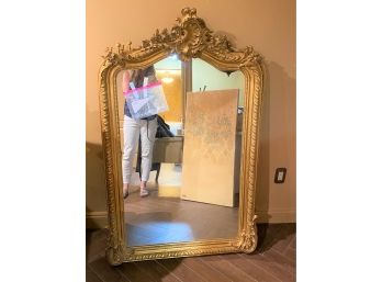 Beautiful Victorian Antique Style Wall Mirror With A Spotted Finish