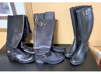 3 Pairs Womens Boots Size 7 Tahari Bentley 7m, Steve Madden Rain Boots Size 7