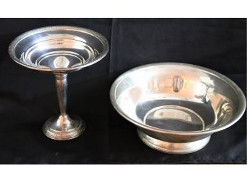 Sterling Items Includes Sterling Bowl & Weighted Sterling Pedestal Dish
