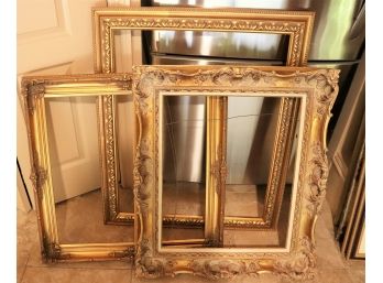 Set Of 3 Ornate Gilded Frames
