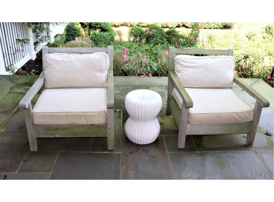 Restoration Hardware Outdoor Teakwood Chairs Includes Contemporary Style Garden Stool