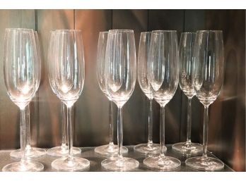 Collection Of 10 Schott  Zwiesel Champagne Flutes