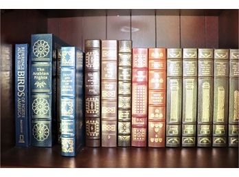 Collection Of Assorted Leather-Bound Books Titles Include Birds Of North America & The Arabian Nights