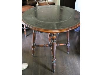 High Top Table With Amazing Details & Engraved Metal Top - Amazing Detail