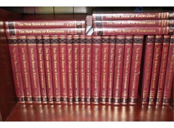 Collection Of Leather-Bound Books The New Book Of Knowledge Series  Missing Volume T