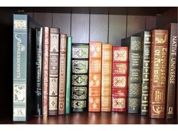 Collection Of Assorted Leather-Bound Books Titles Include Les Misrables, War & Peace, Of Mice & Men