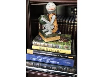 Collection Of Assorted Books With Monkey Figure Titles Include Renoir, The NBA At Fifty & Government In Am