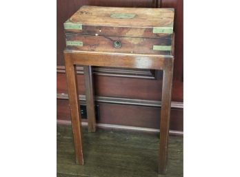 Vintage Wood Box On Stand
