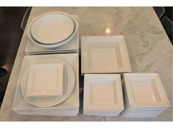 Mixed Collection Of Pottery Barn 'Great White' Dishes
