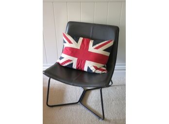 Modern Chair With Metal Frame - Measures Approximately 26 W X 19 D X 31 Tall