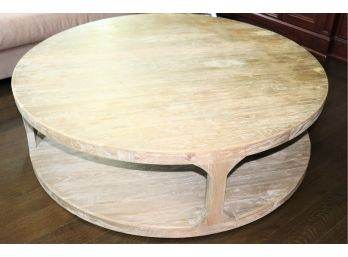 Martens Round Coffee Table Aged Elm Large Round Coffee Table By Restoration Hardware