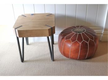 Small Table & Decorative Pouf