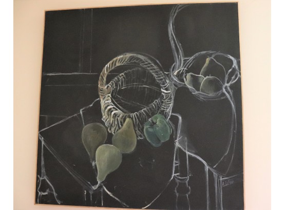Original Acrylic On Canvas Pears By Anita Lifson  36.5SQ