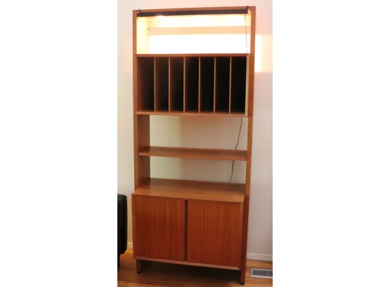 Danish Modern Teak Wall Unit With Adjustable Compartments
