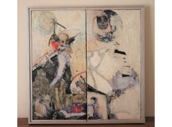 Original Abstract Mixed Media Collage 'Bare Witness September II' By Anita Lifson