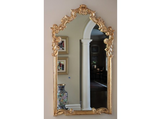 Antique Hand Carved Gilded Wall Mirror  29W X 49H
