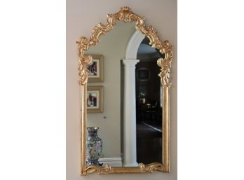 Antique Hand Carved Gilded Wall Mirror  29W X 49H