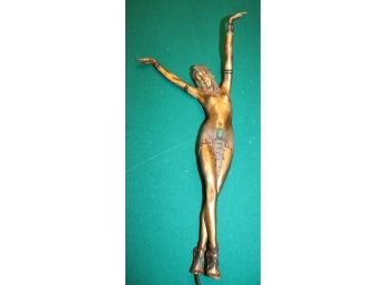 Art Deco Cold Painted Bronze Highly Detailed Nymph Reproduction