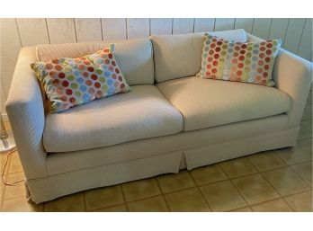 Vintage Shelter Arm Upholstered Modern Style Sofa